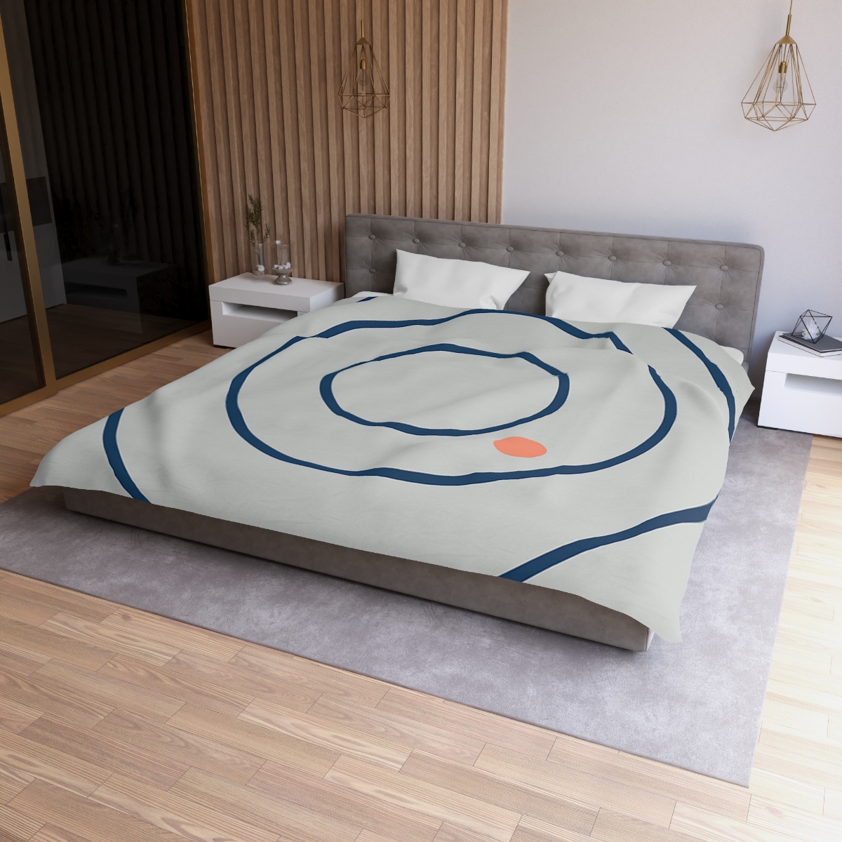 Three Calm Rings With Accent Dot personalized bedding duvets