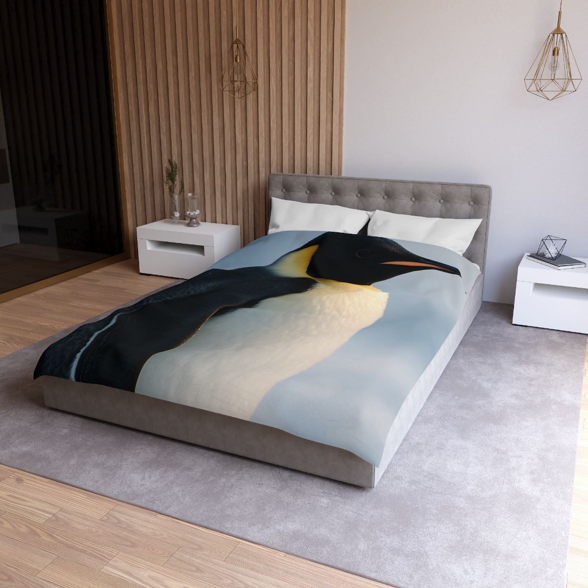 Glacier Gaze Emperor Penguin stylish duvet covers
