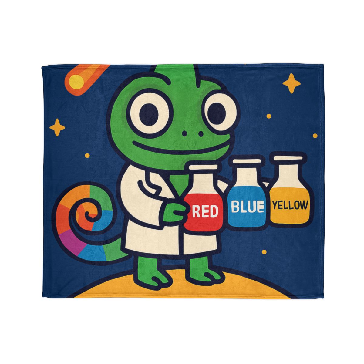 Comet Chameleon Color Lab soft fleece blankets