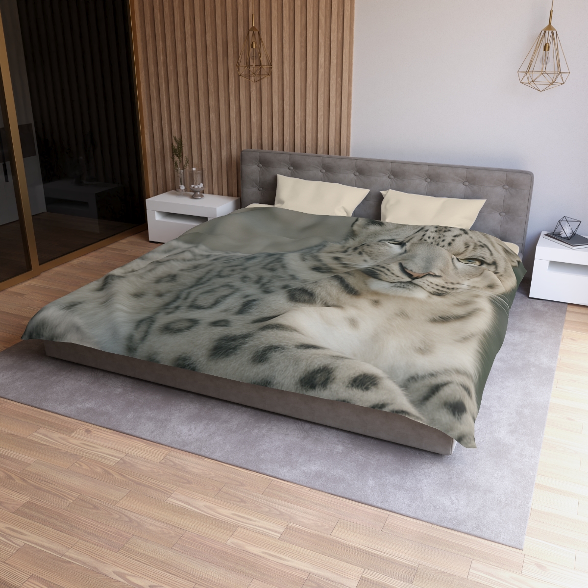 Hidden Realm Snow Leopard unique patterned duvets