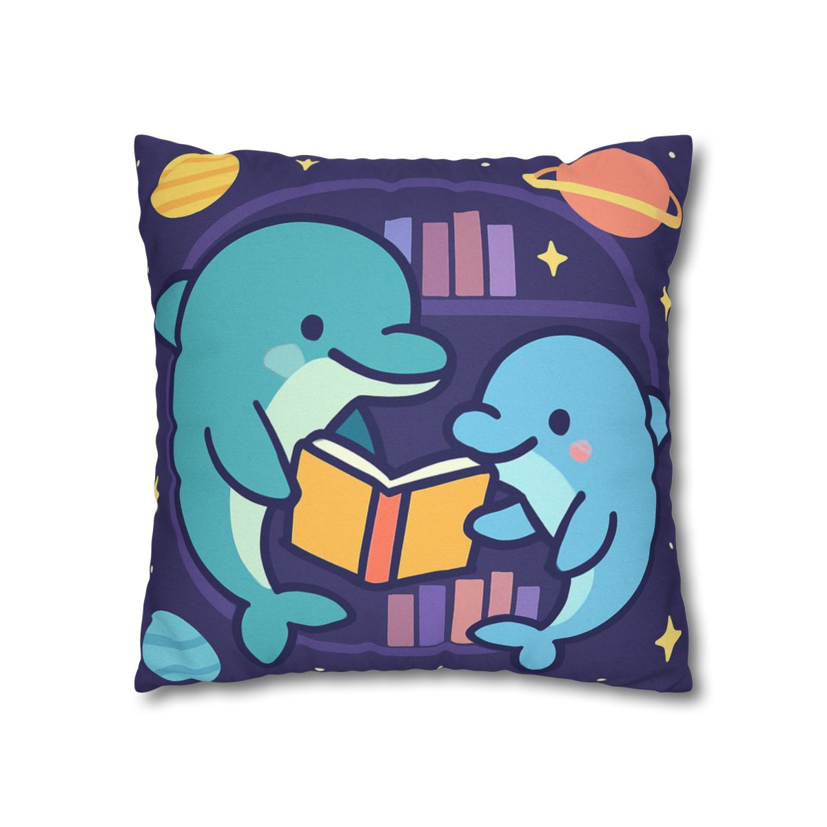 Nebula Library Dolphins comfortable bedding pillow covers