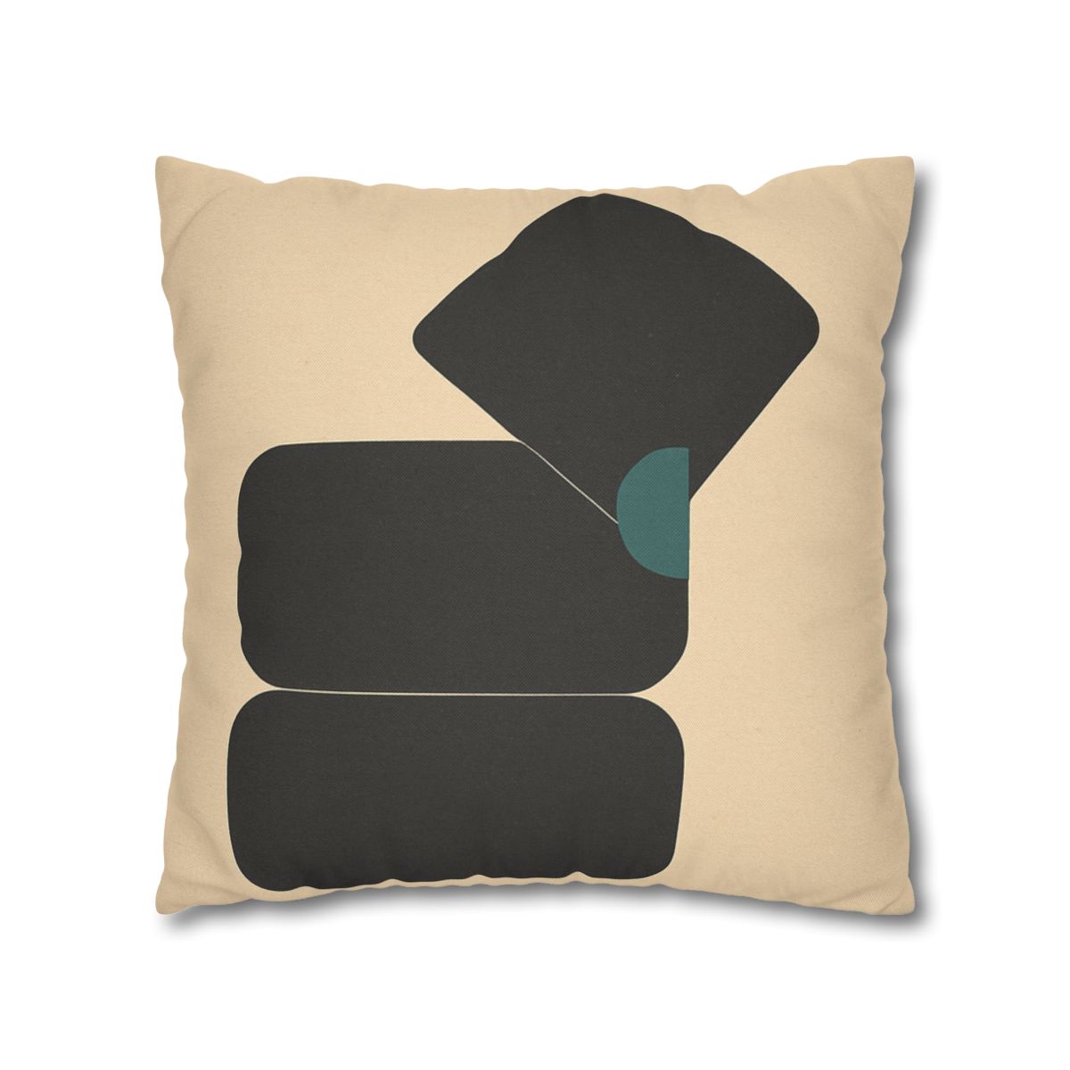 Quiet Triad With Crescent Accent designer print pillow cases