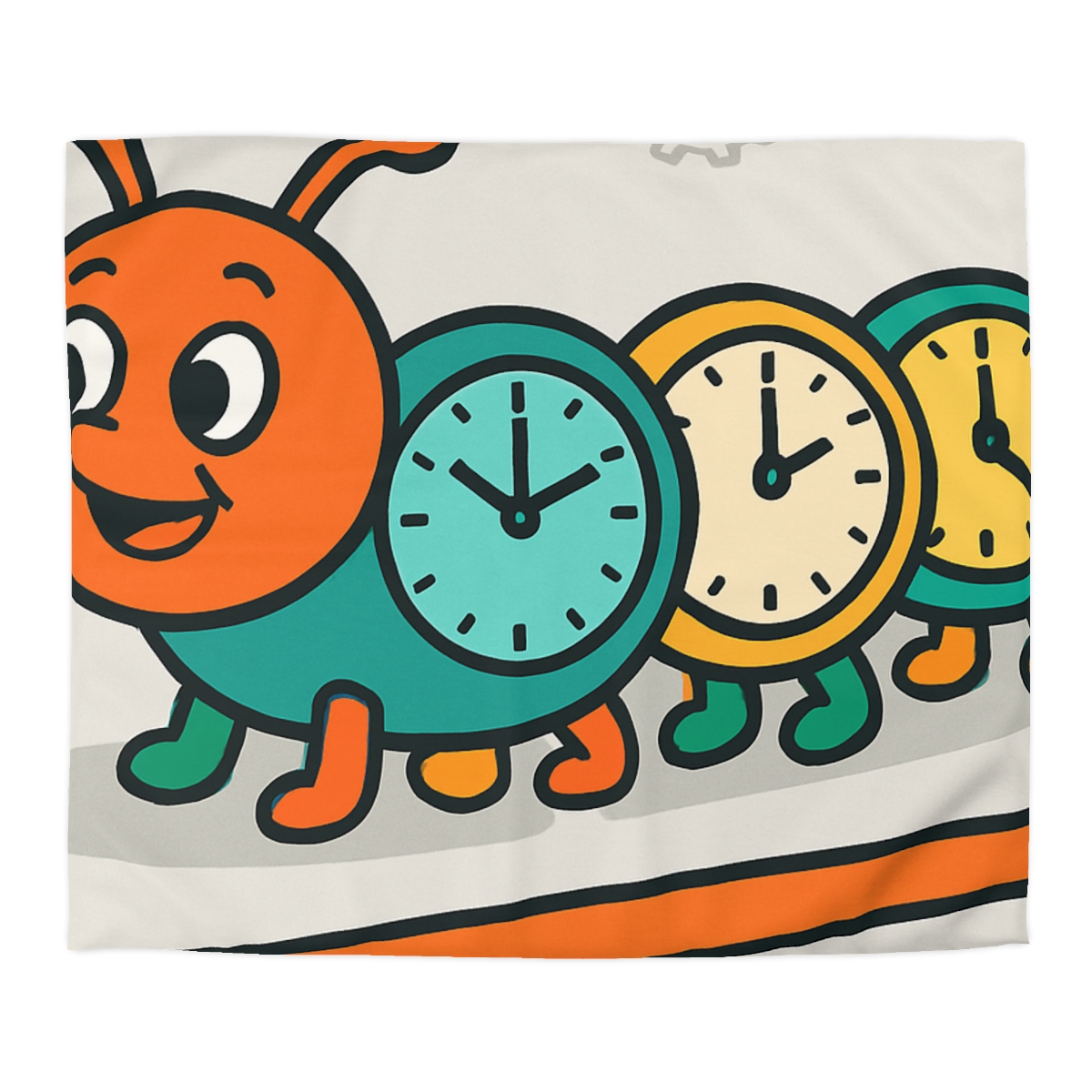 Clockwork Caterpillar Time Trek custom duvets