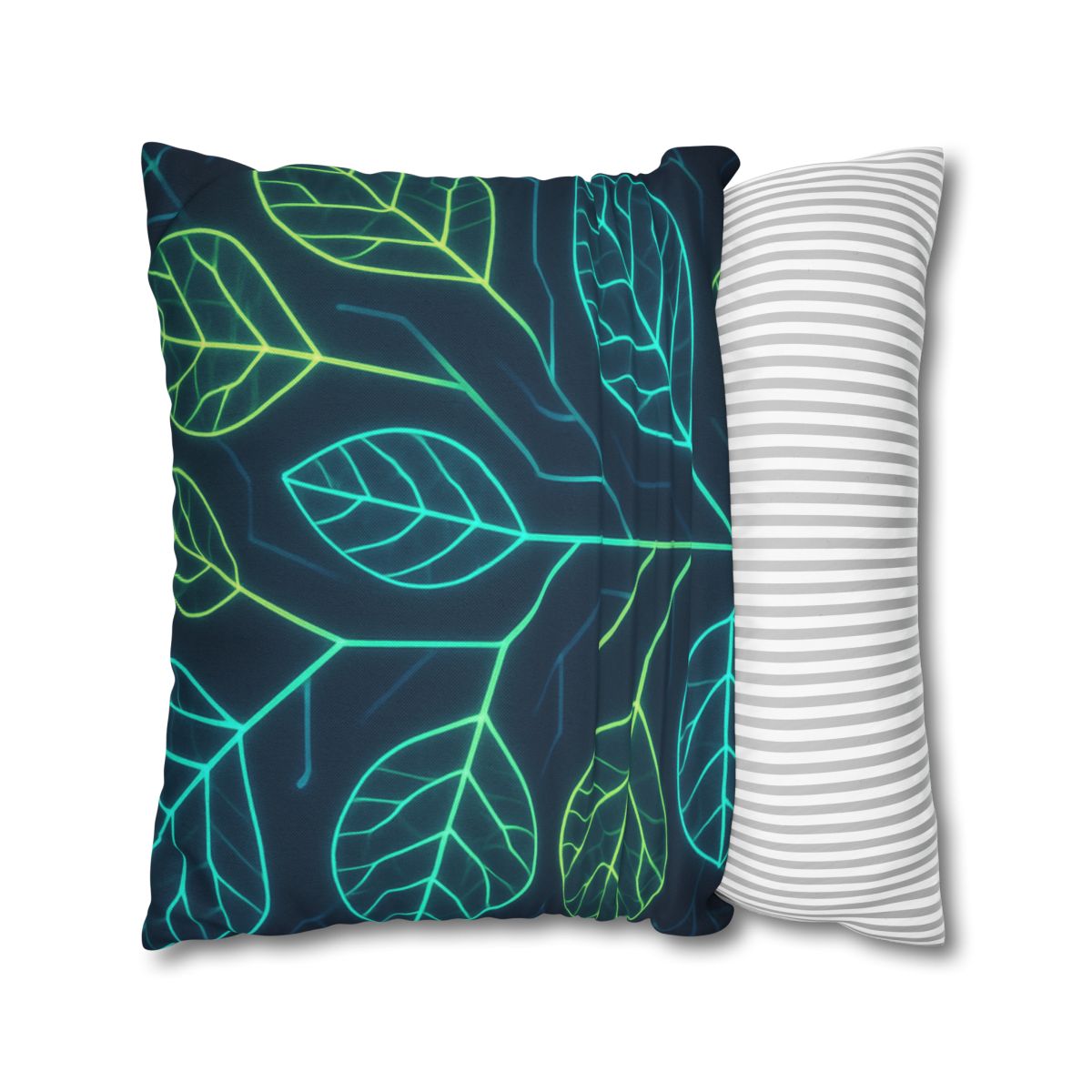 Leaf Vein Circuit Flow designer print pillow cases
