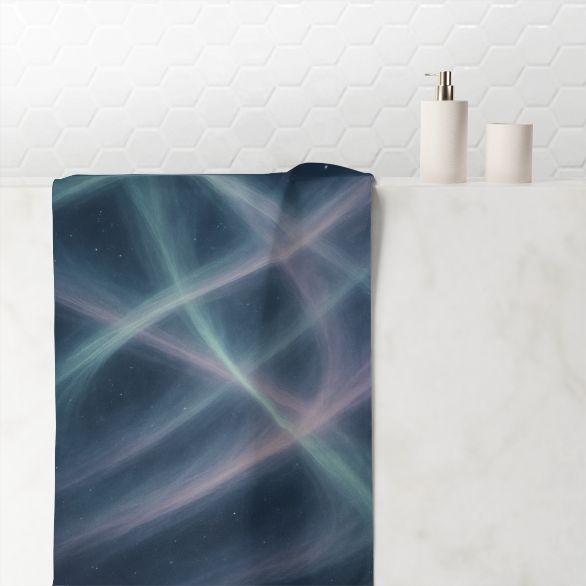 Aurora Lattice Nebula stylish beach towels