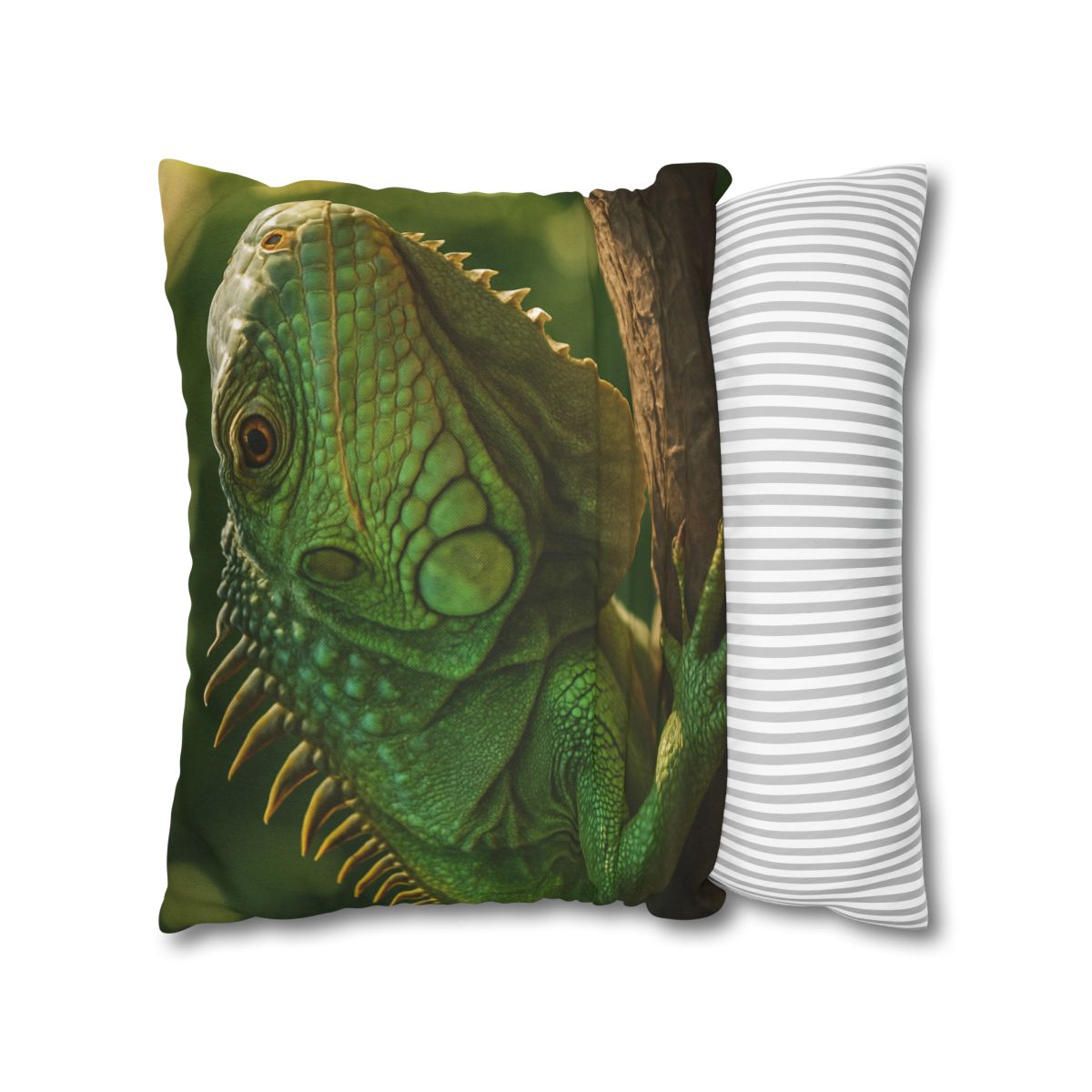 Sun Dappled Green Iguana custom pillow cases