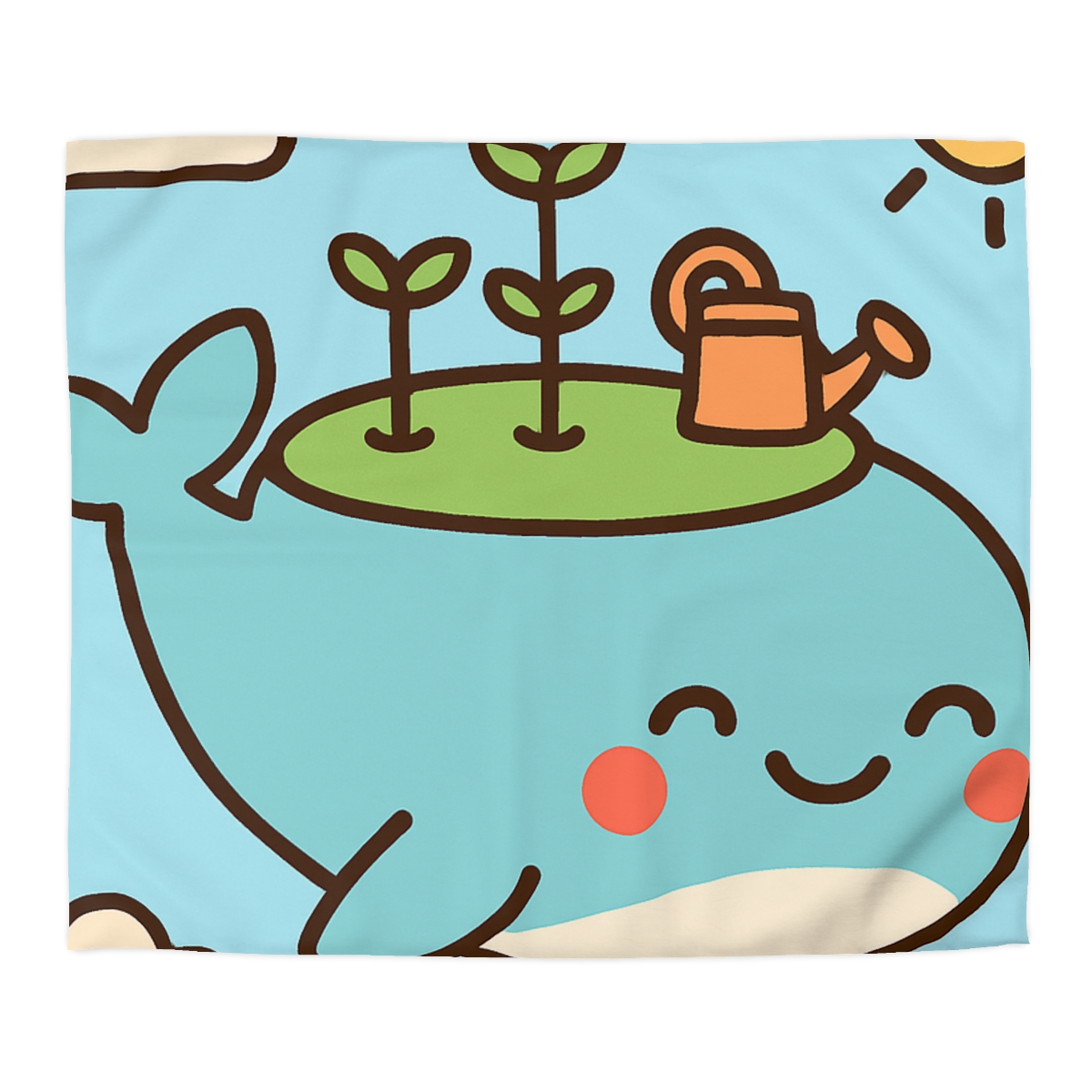 Sky Whale Seedling Planet Garden duvets for gifts