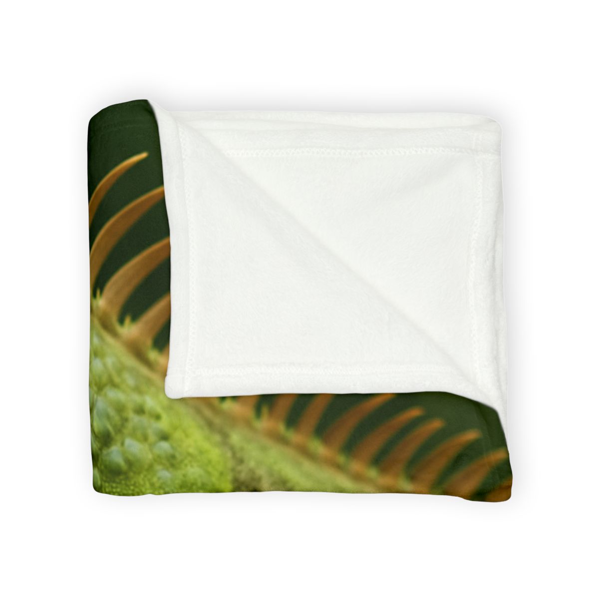 Verdant Gaze Green Iguana soft fleece blankets