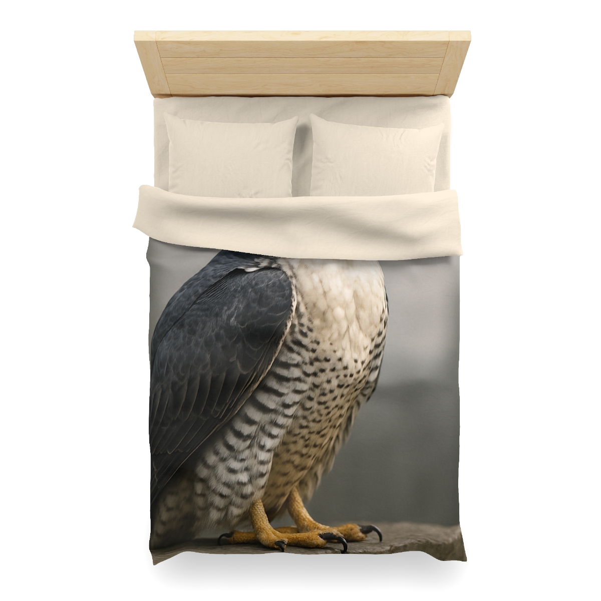 Starlit Vigil Peregrine Falcon personalized bedding duvets