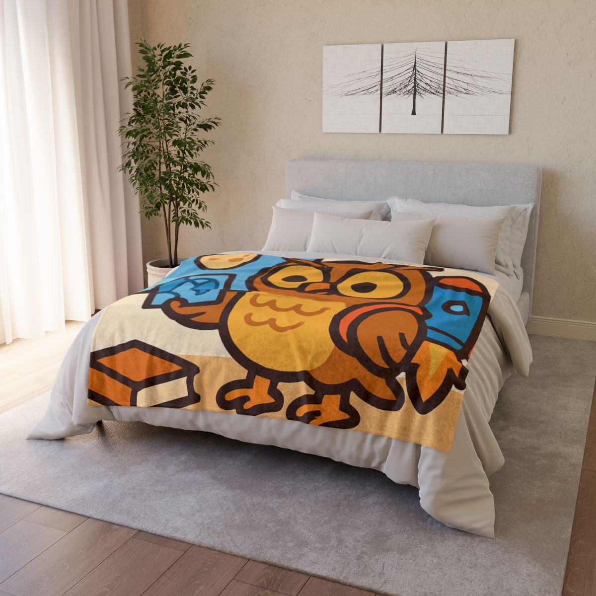 Rocket School Owl unique gift blankets