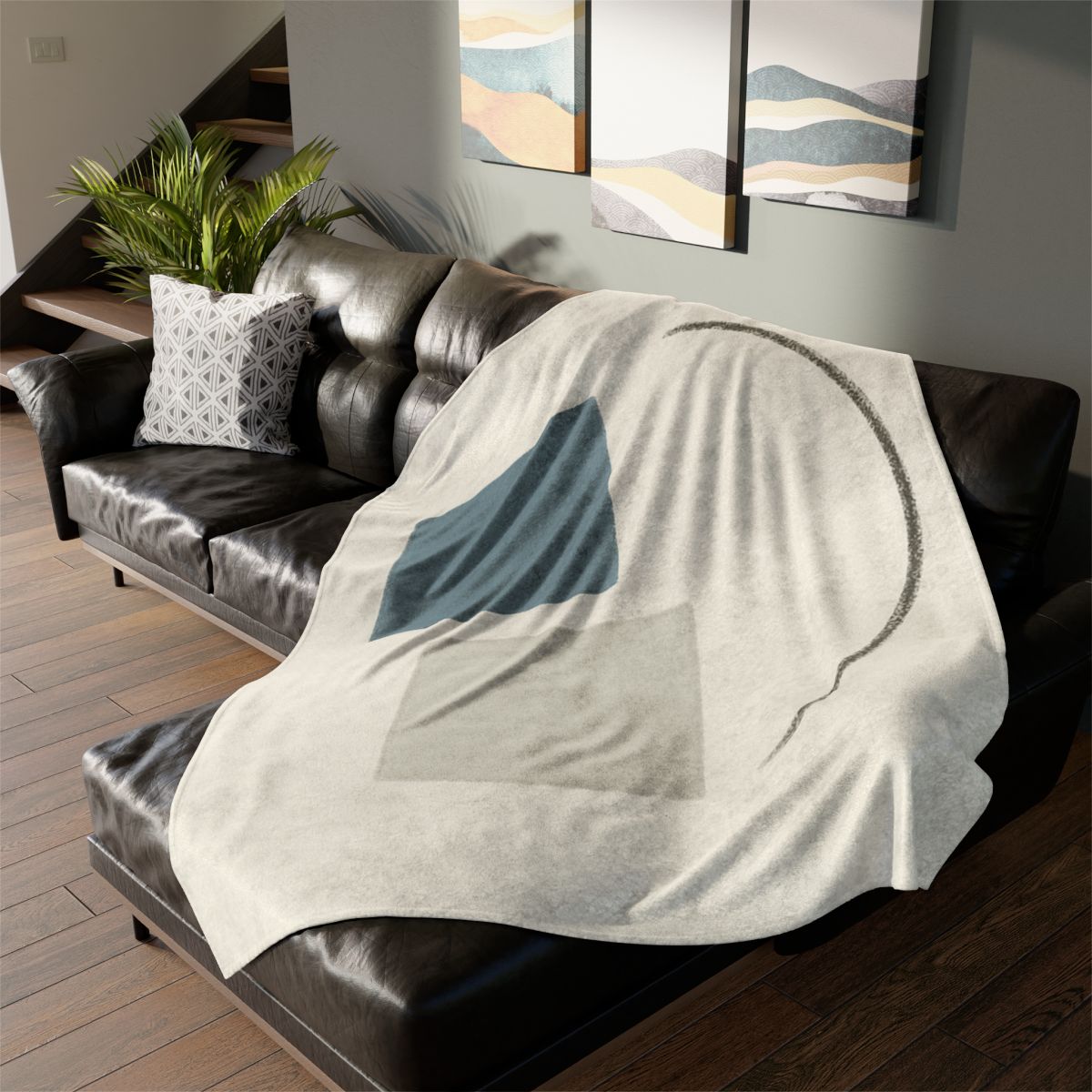 Low Arc Over Offset Squares stylish throw blankets