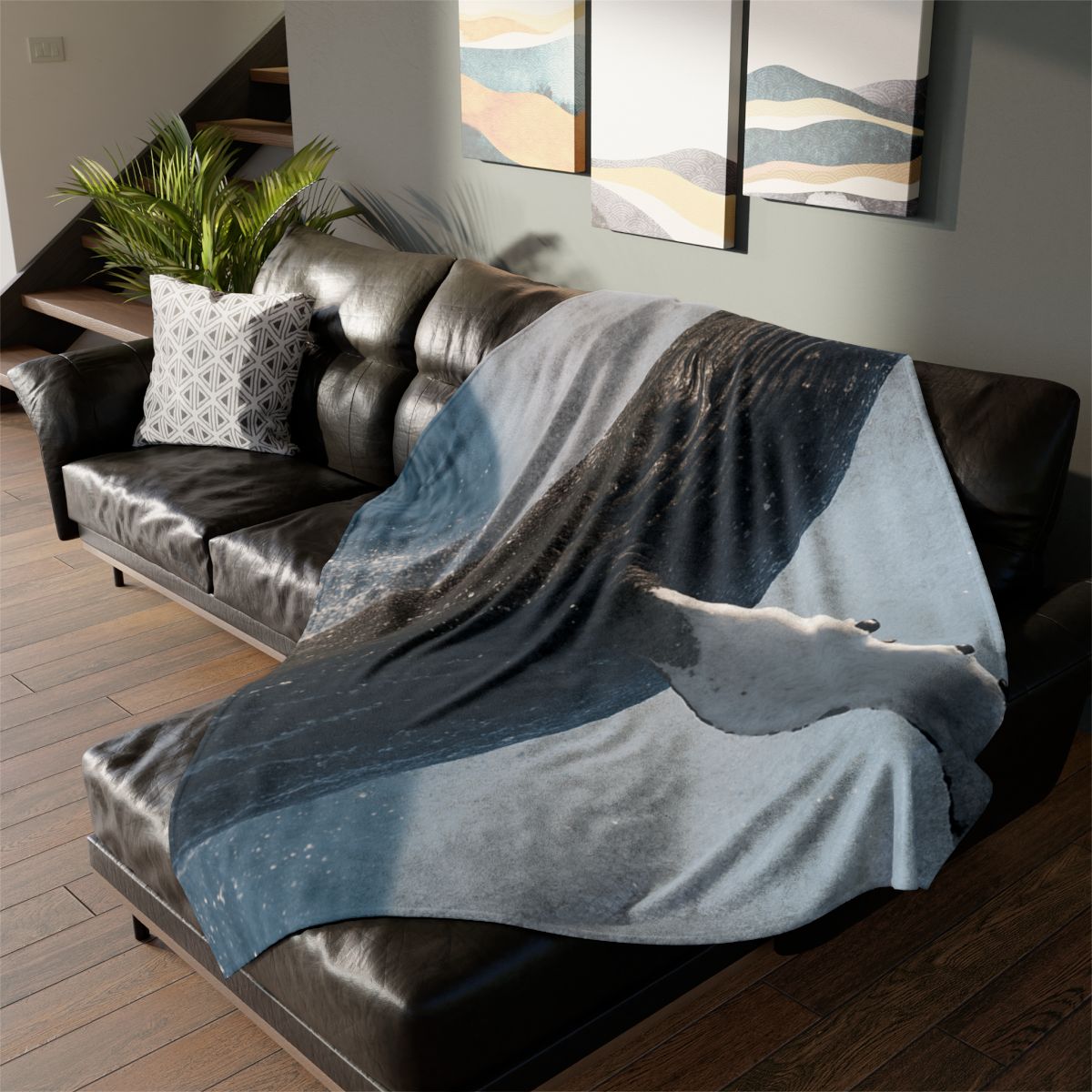 Tidal Song Humpback Whale stylish throw blankets