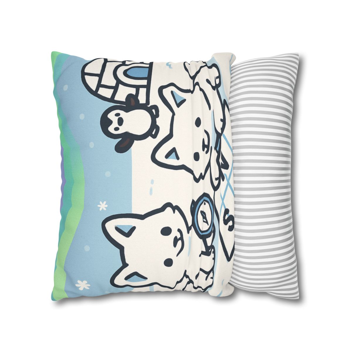 Polar Aurora Map Makers trendy patterned pillow cases