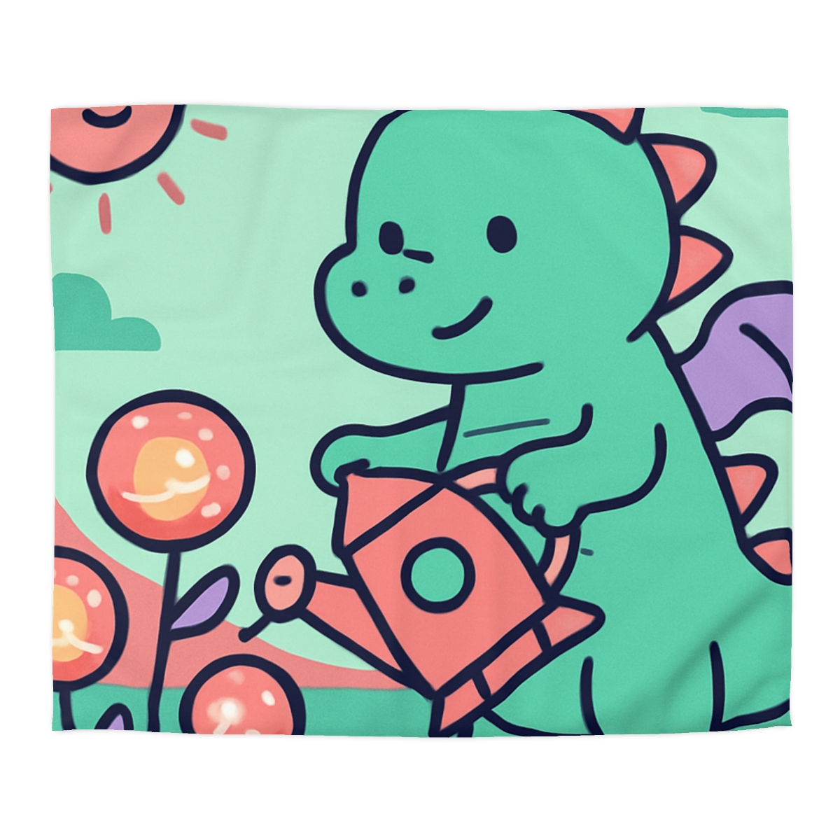 Cosmic Garden Dragon designer printed duvets