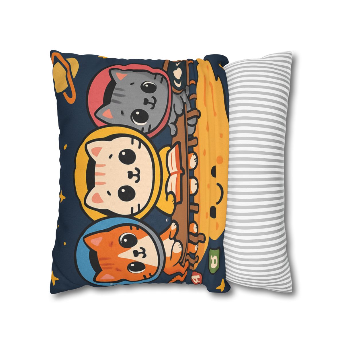 Comet Classroom With Curious Kittens custom pillow cases