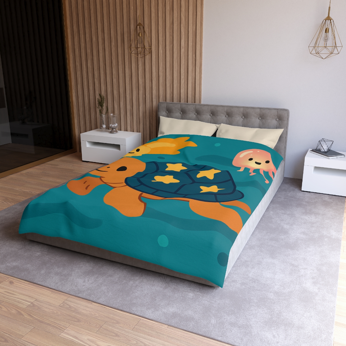 Starlight Sea Turtle Voyage stylish duvet covers