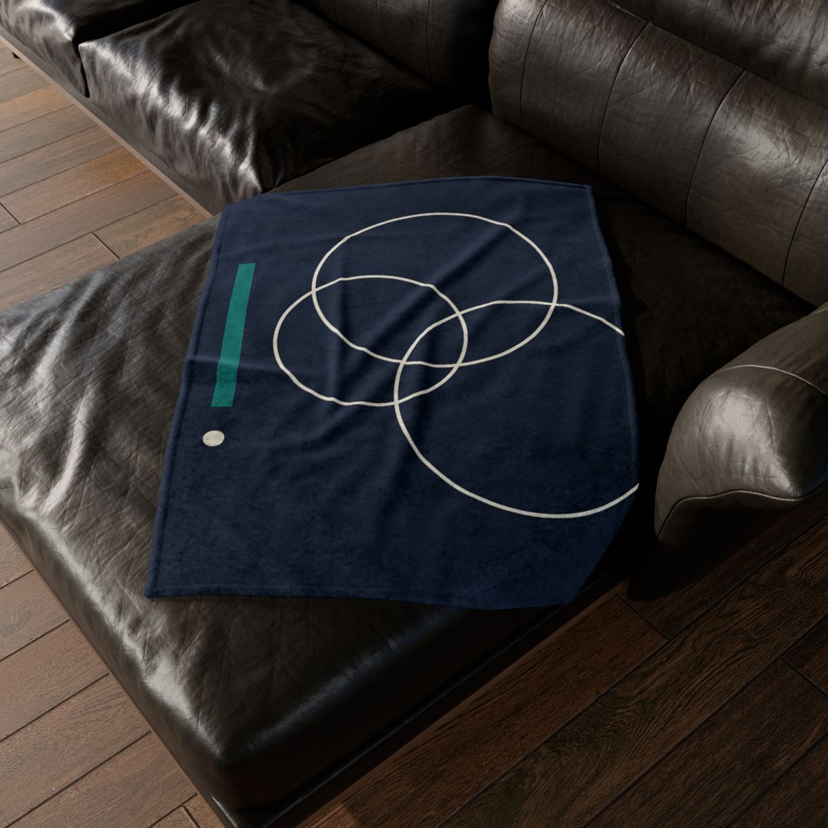 Staggered Rings And Anchored Bar stylish throw blankets