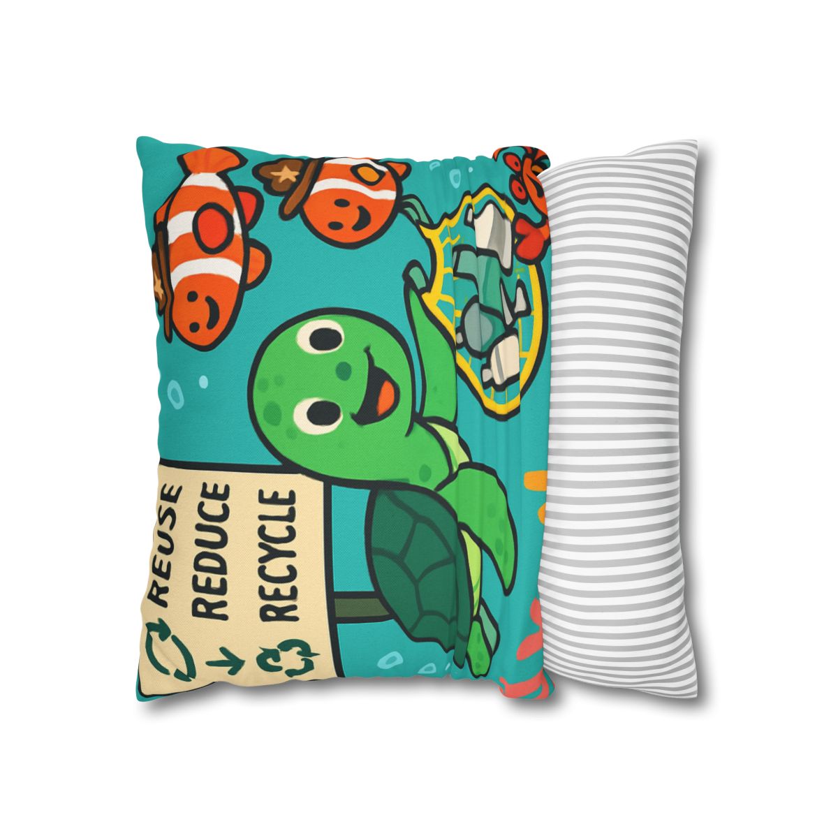 Coral Reef Recycling Rangers designer print pillow cases