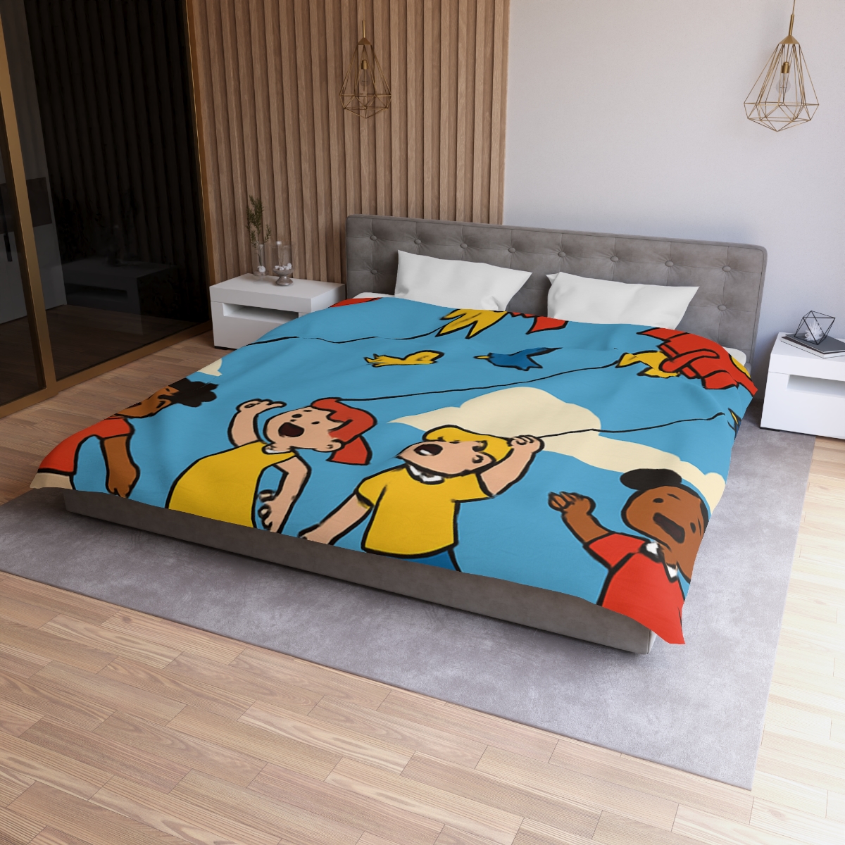 Rocket Kite Race soft comforter duvets