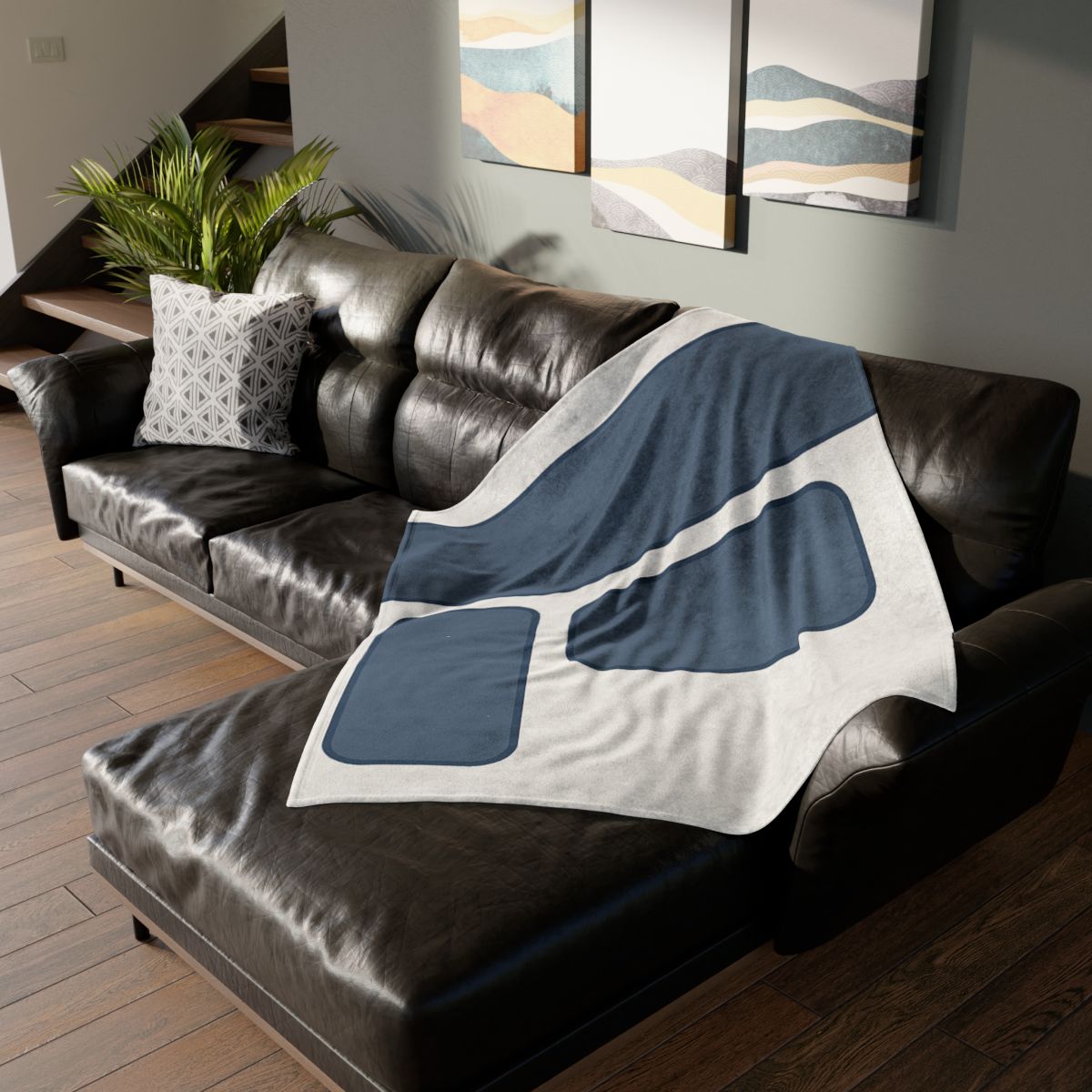 Balanced Triad Of Rounded Rectangles custom blankets