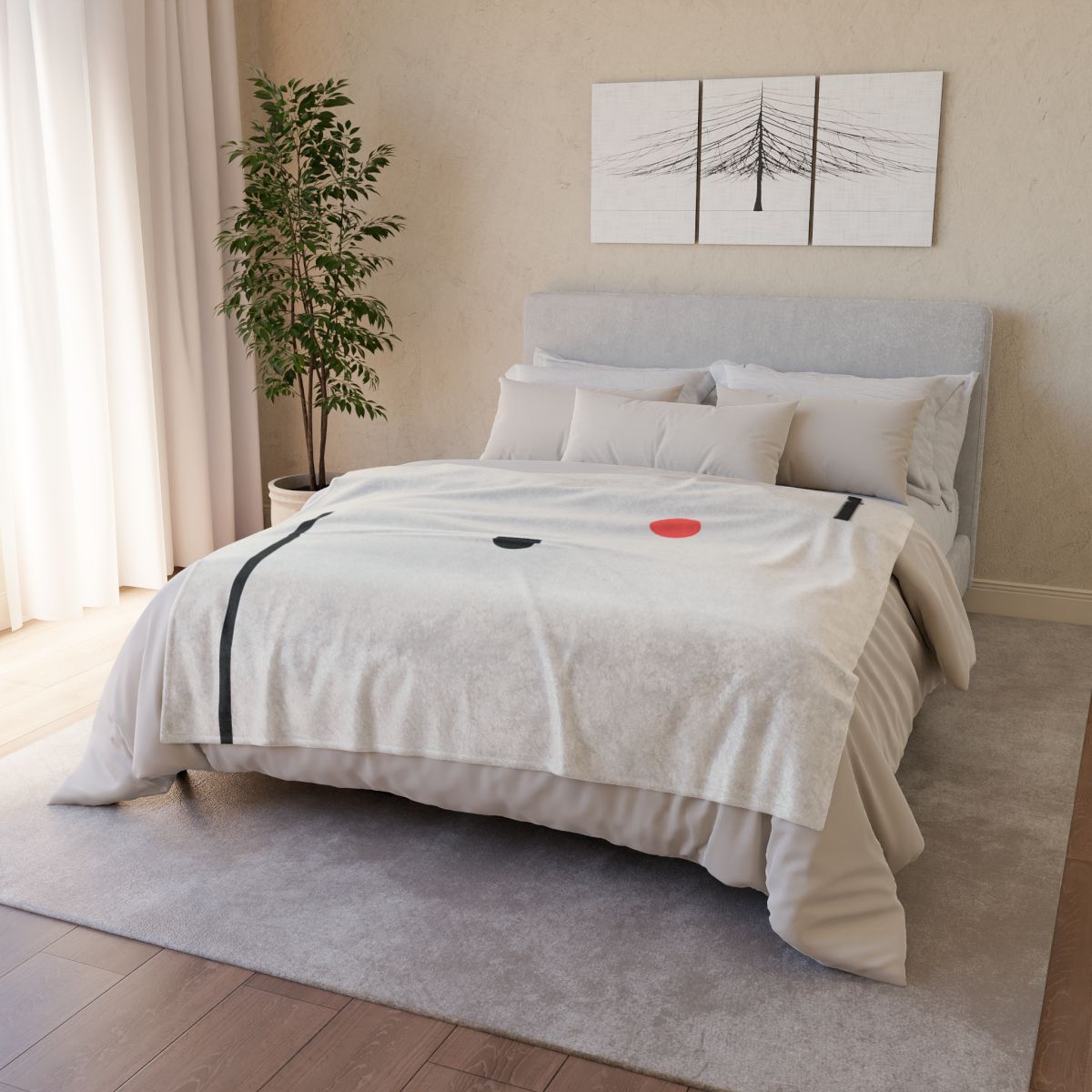 Nested Corner Frames With Two Dots personalized cozy blankets