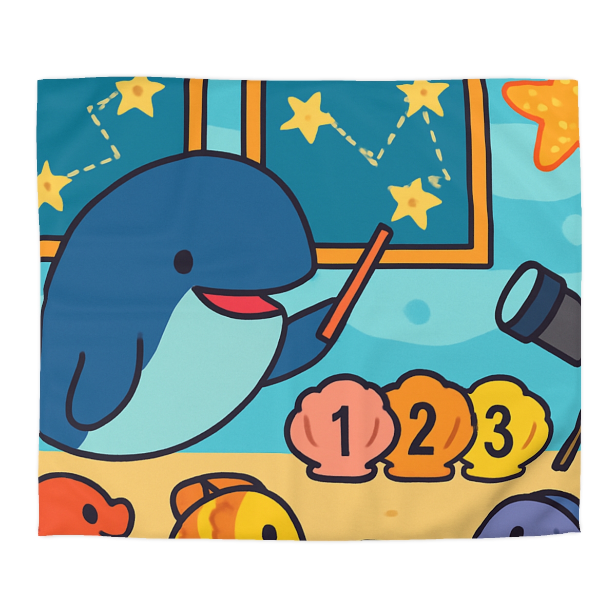 Cosmic Coral Classroom unique patterned duvets