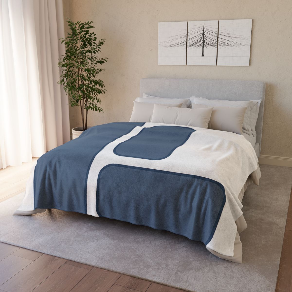 Balanced Triad Of Rounded Rectangles custom blankets