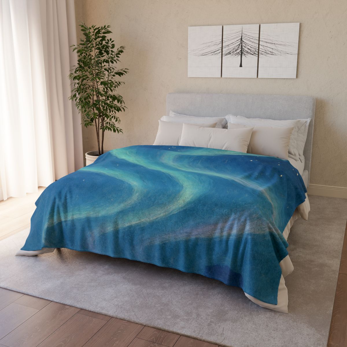 Aurora Halo Drift custom blankets