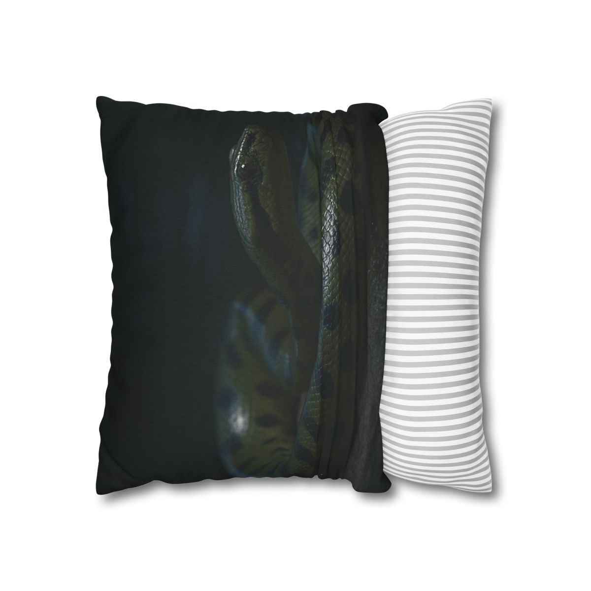 Moonlit Coil Green Anaconda personalized pillow covers