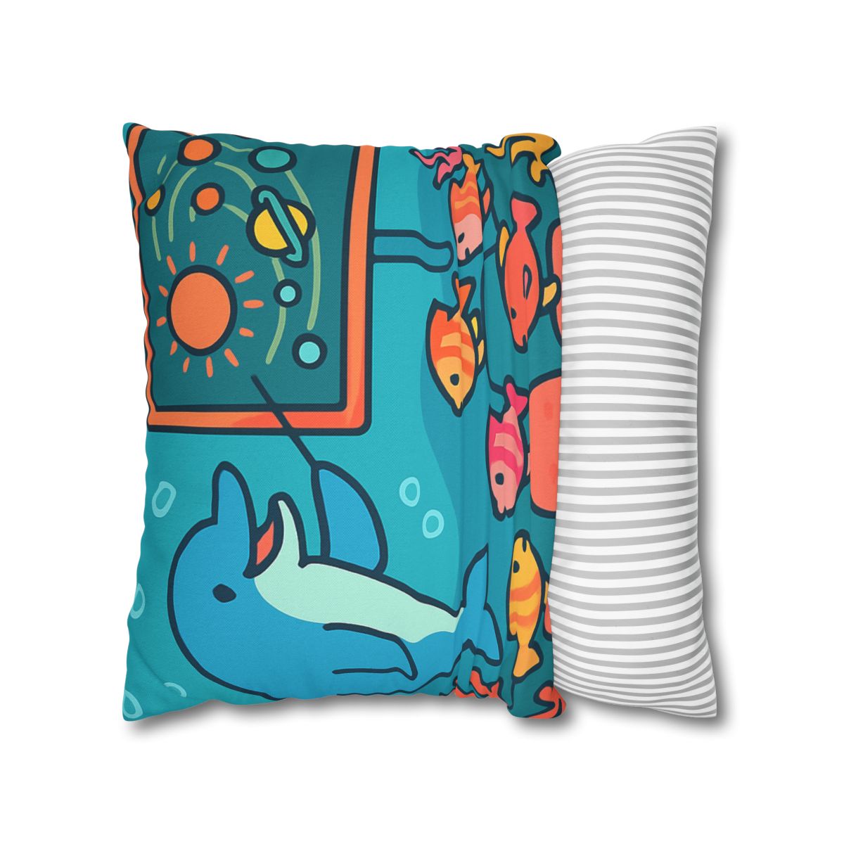 Cosmic Coral Reef Classroom personalized pillow covers