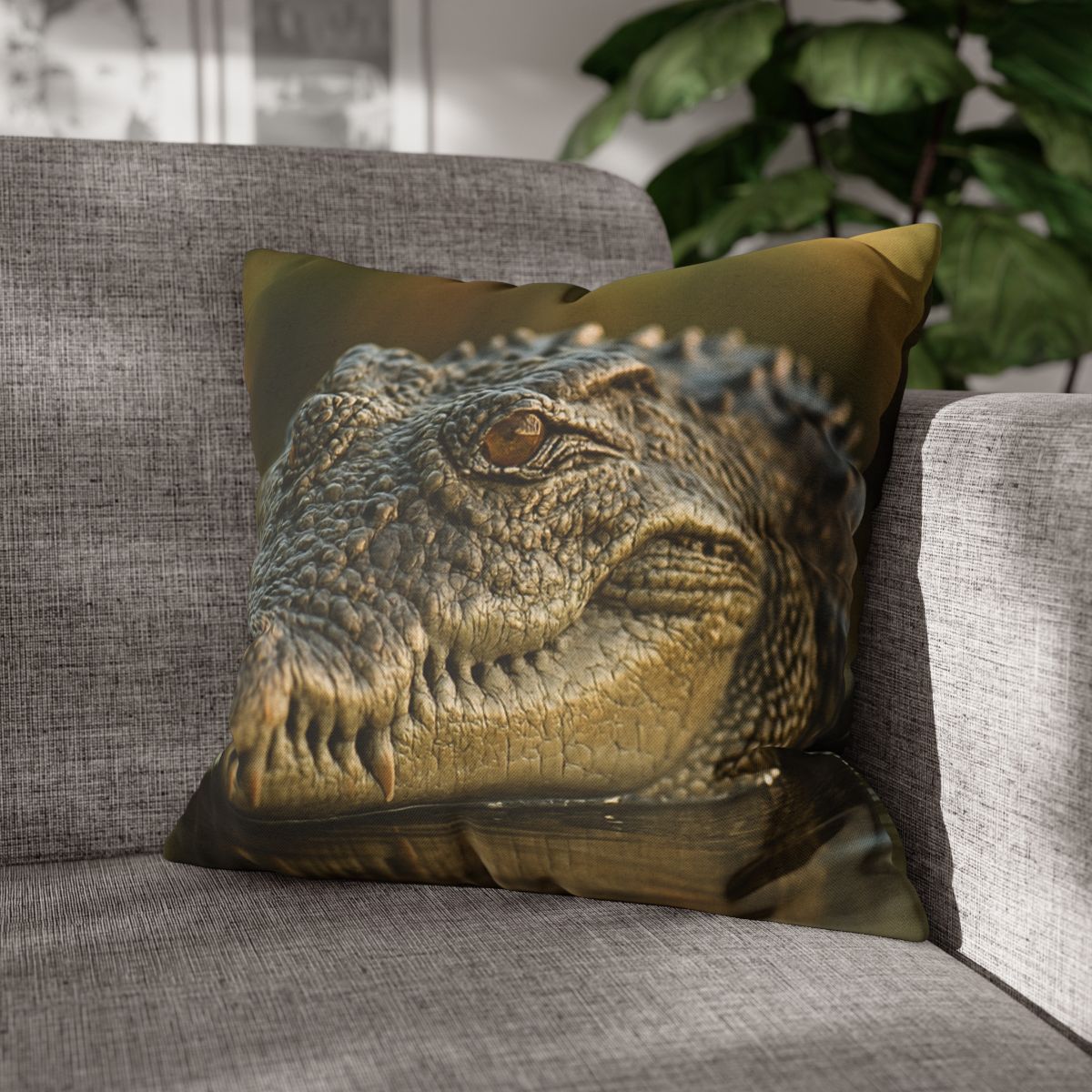 Ember Eye Saltwater Crocodile trendy patterned pillow cases