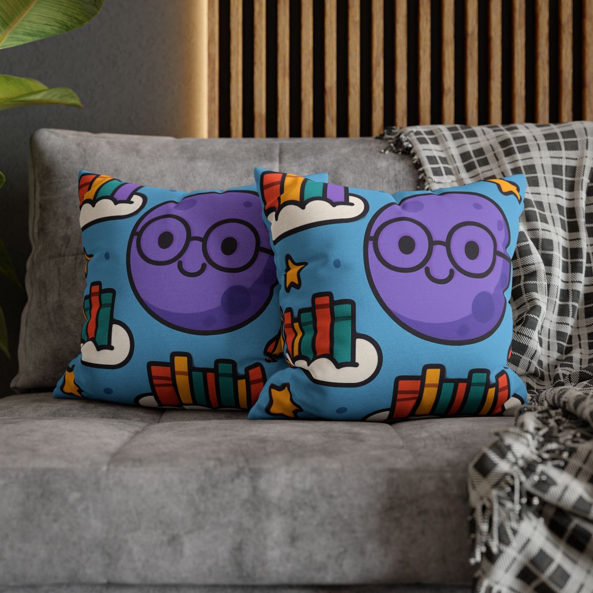 The Cloud Library Of Planet Puff soft cotton pillow cases
