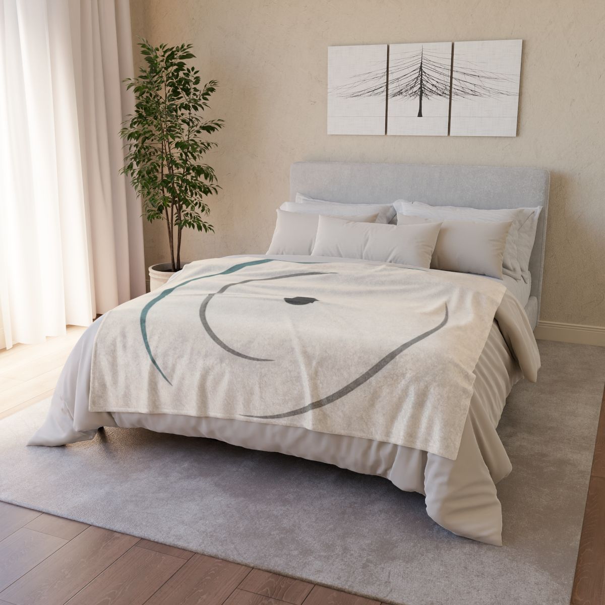 Twin Arcs And Centered Dot stylish throw blankets