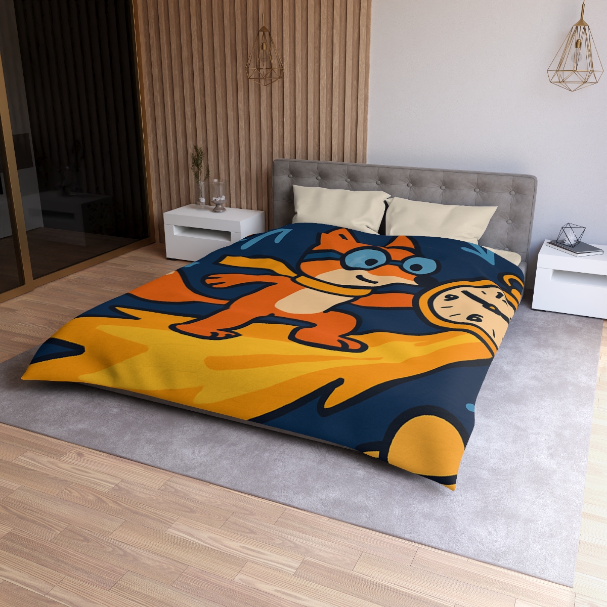 Time Traveling Comet Fox stylish duvet covers