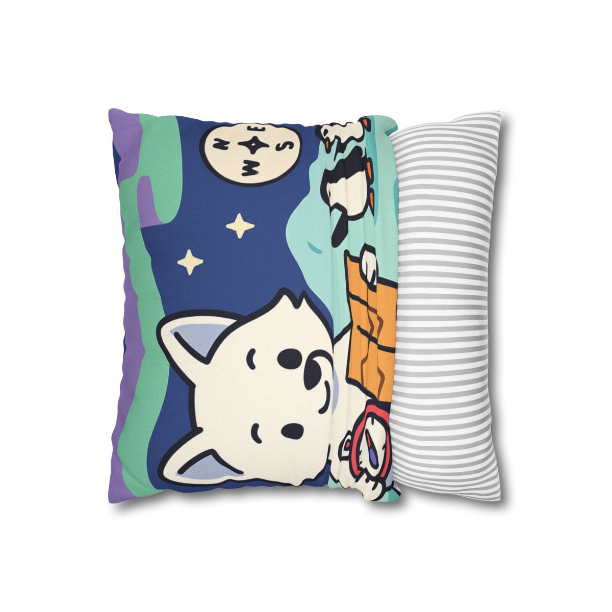 Aurora Fox And The Magnetic Map stylish decorative pillowcases