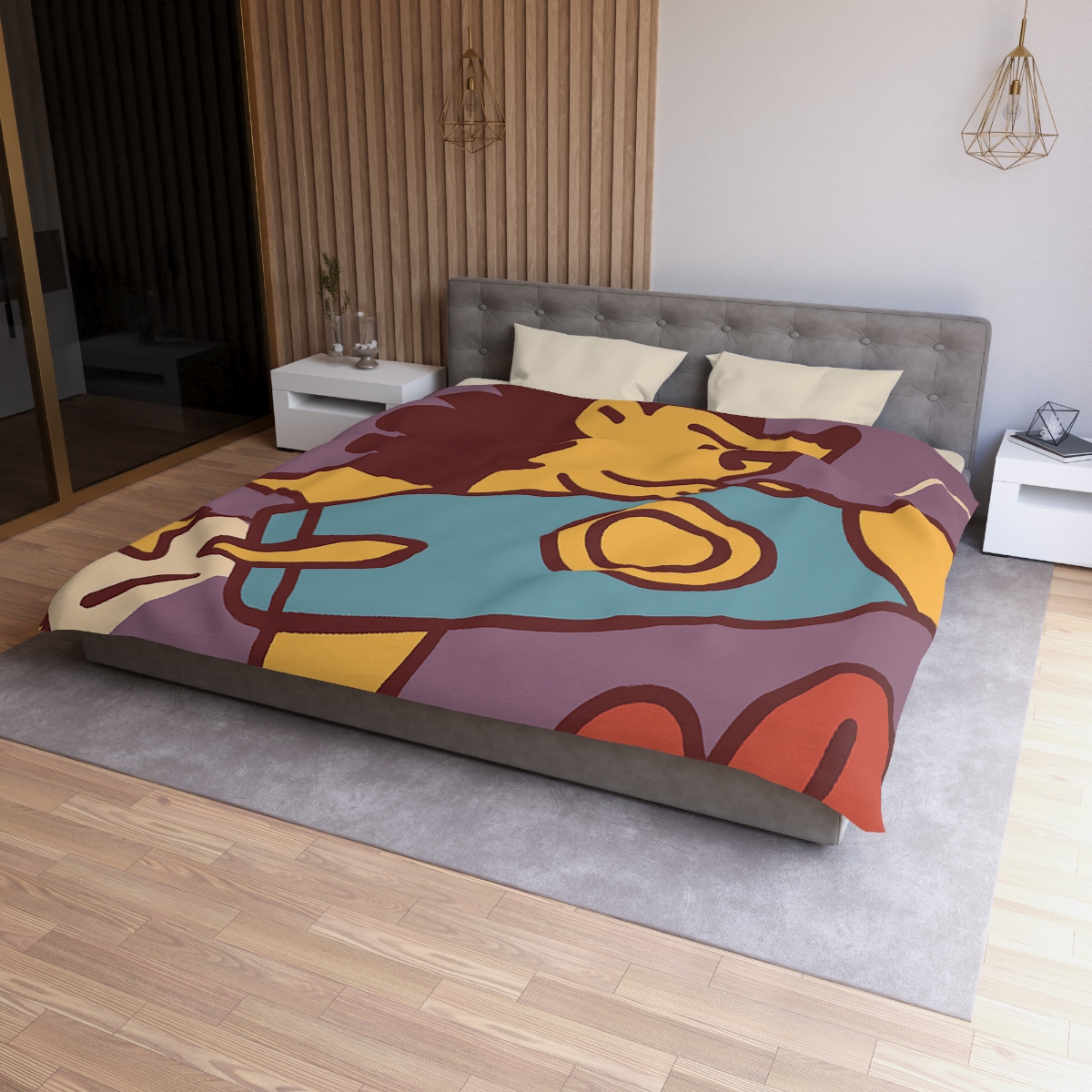 Rocket-Riding Hedgehog personalized bedding duvets