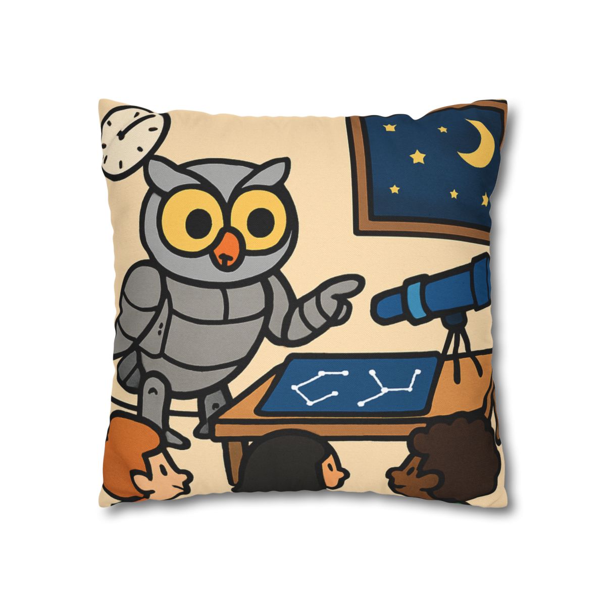 Robot Owl Telescope Workshop personalized pillow covers