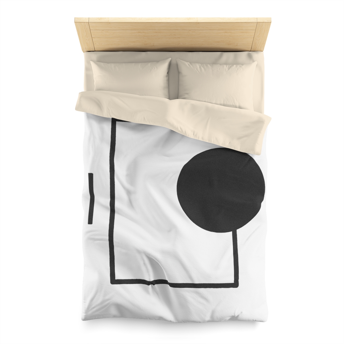 Minimal Eclipse Frame Trio personalized bedding duvets