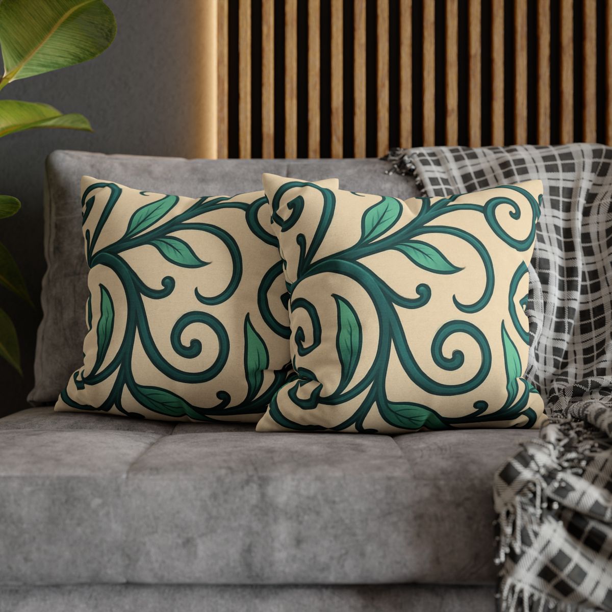 Curling Tendril Frieze custom pillow cases