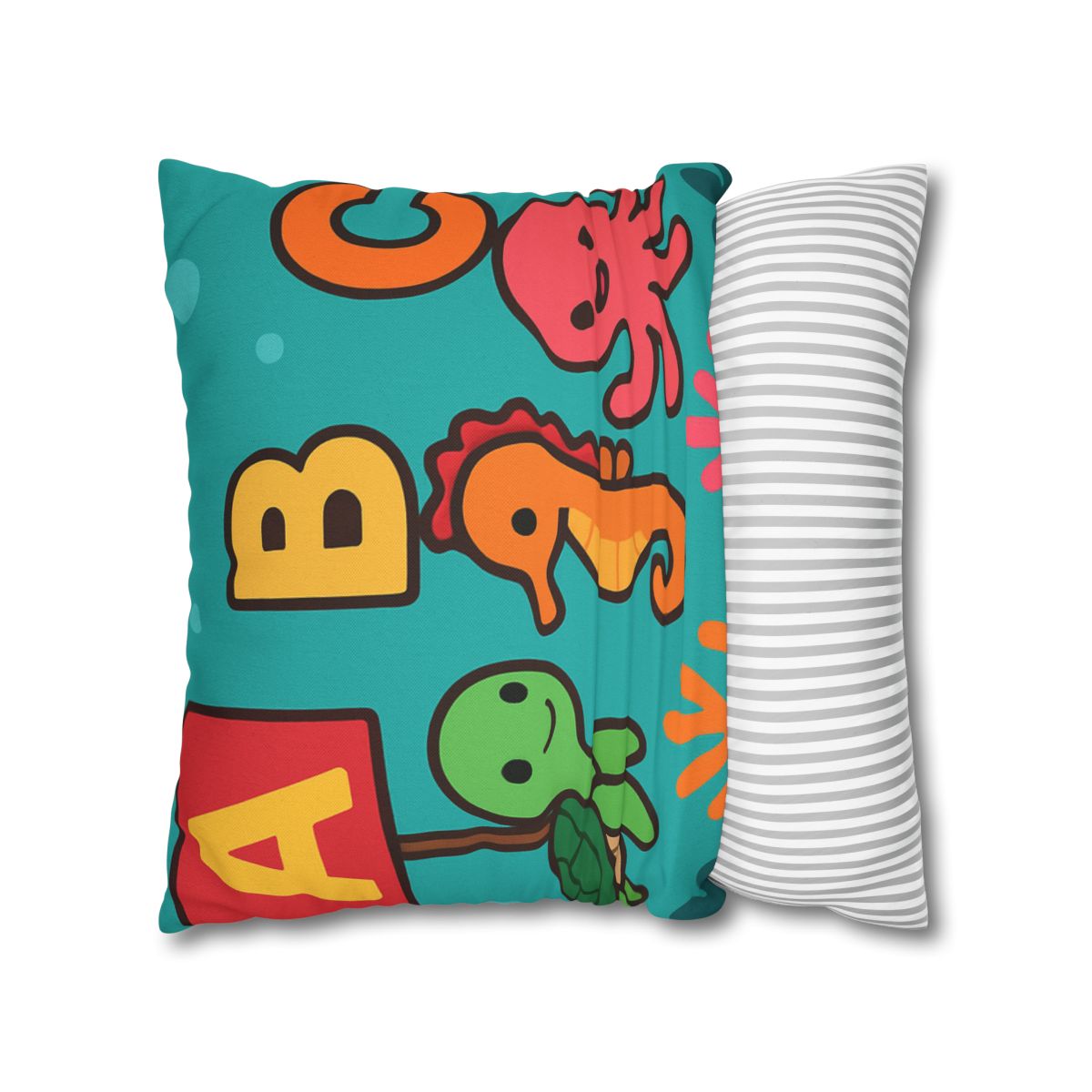 Coral Reef Alphabet Parade soft cotton pillow cases