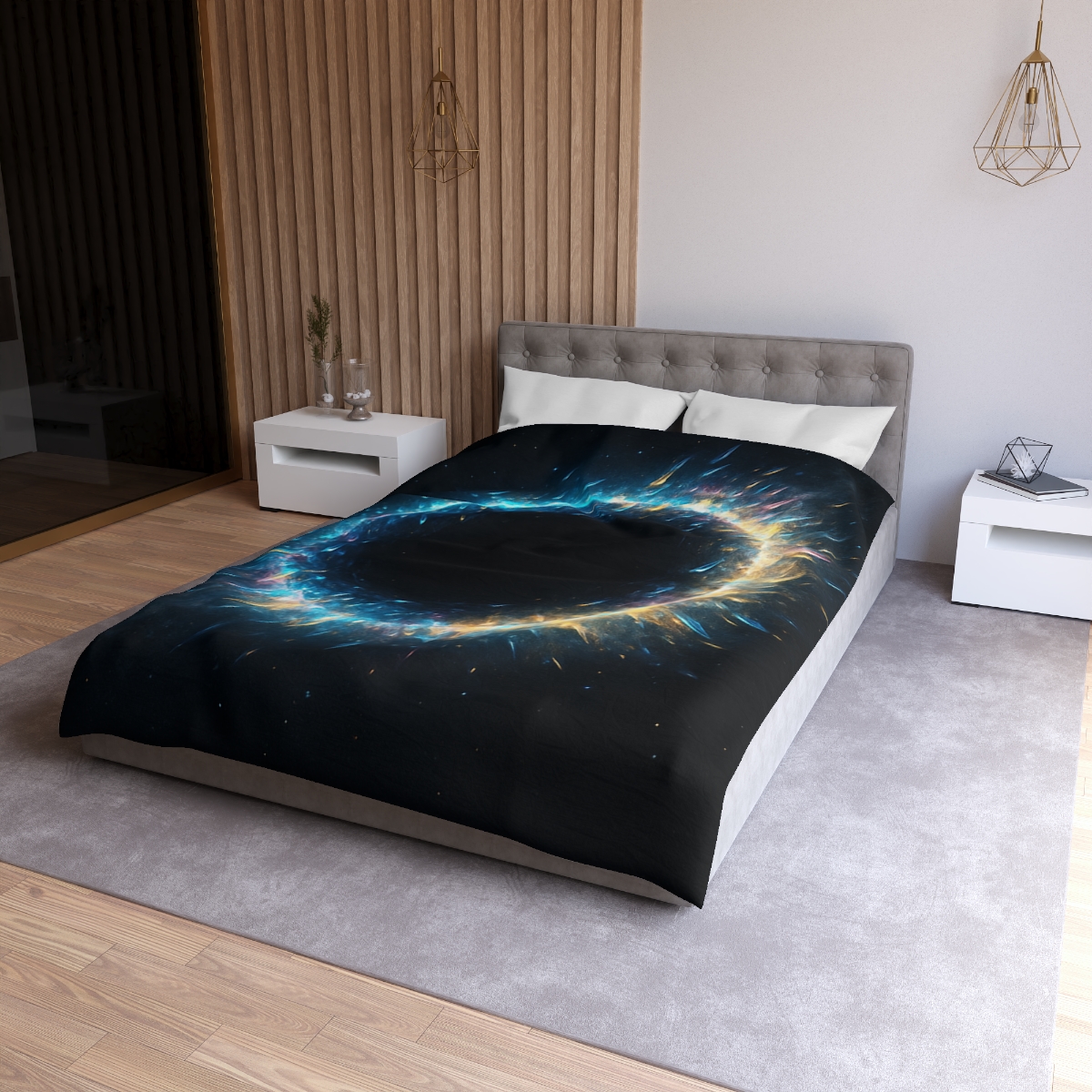Prismatic Singularity Halo duvets for gifts