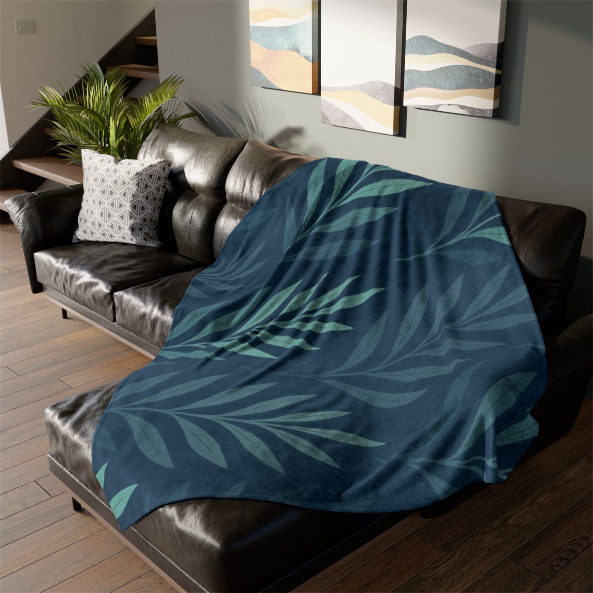 Frond Echo Rhythm trendy patterned blankets