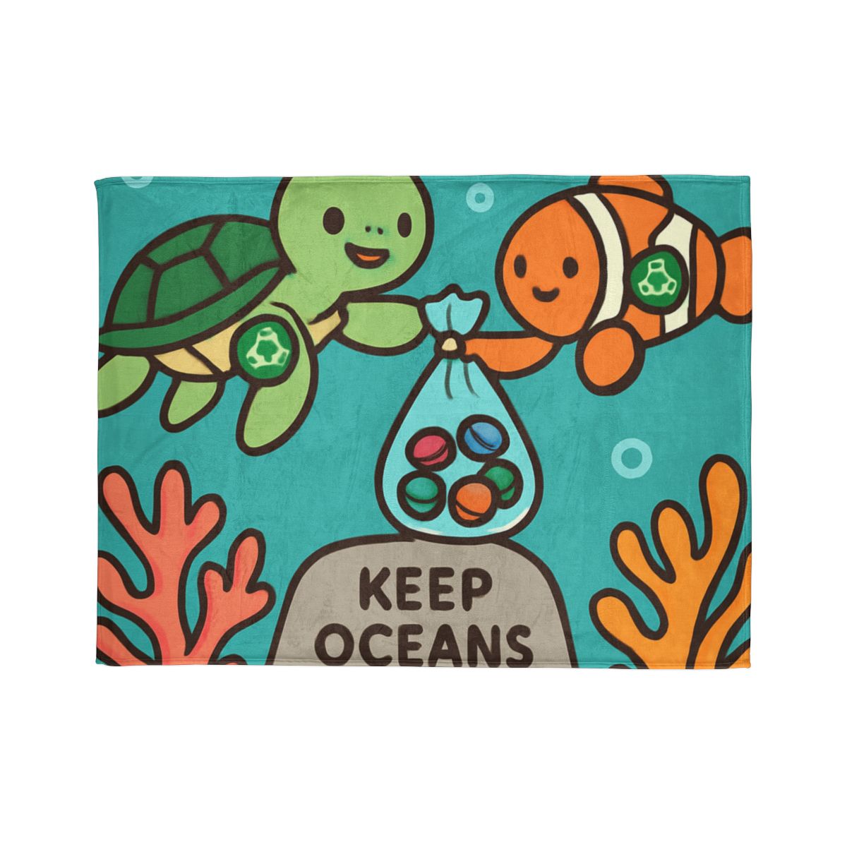 Coral Reef Cleanup Crew warm winter blankets