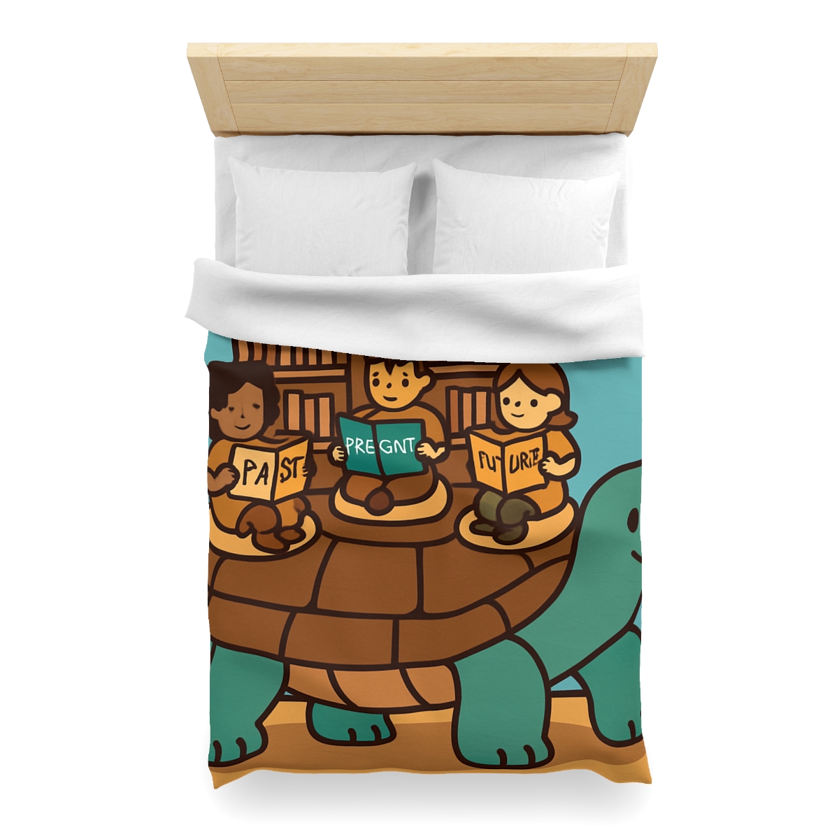 Time Traveling Turtle Library stylish duvet covers