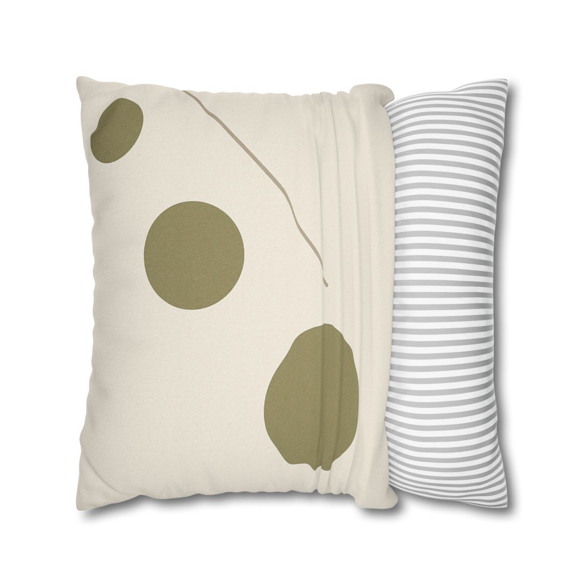 Triad Of Circles With Open Line soft cotton pillow cases