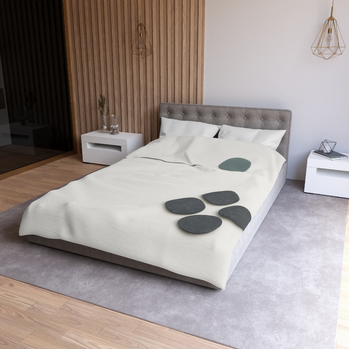 Clustered Dots With Broken Line warm winter duvets