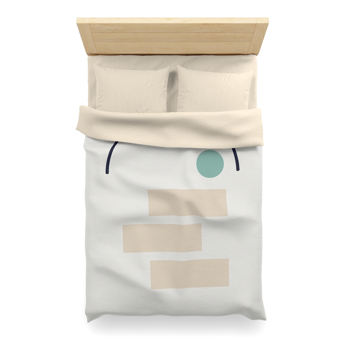 Quiet Arc With Stepped Blocks designer printed duvets