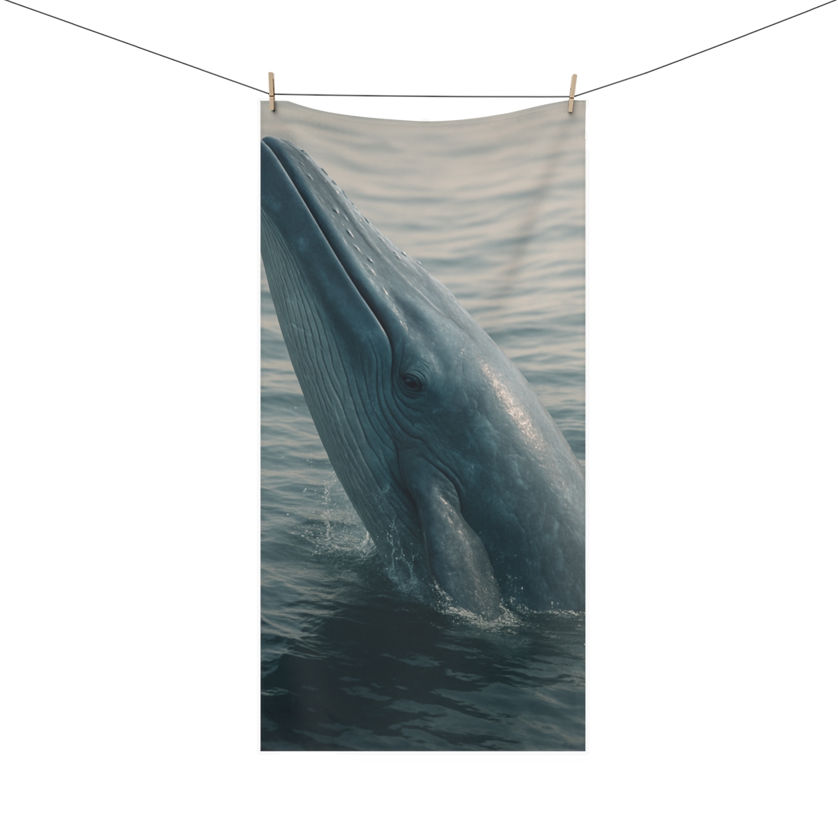Ocean Song Blue Whale personalized bath towels
