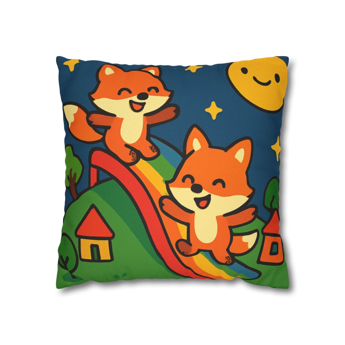 Planet Playground Of The Friendly Foxes trendy patterned pillow cases