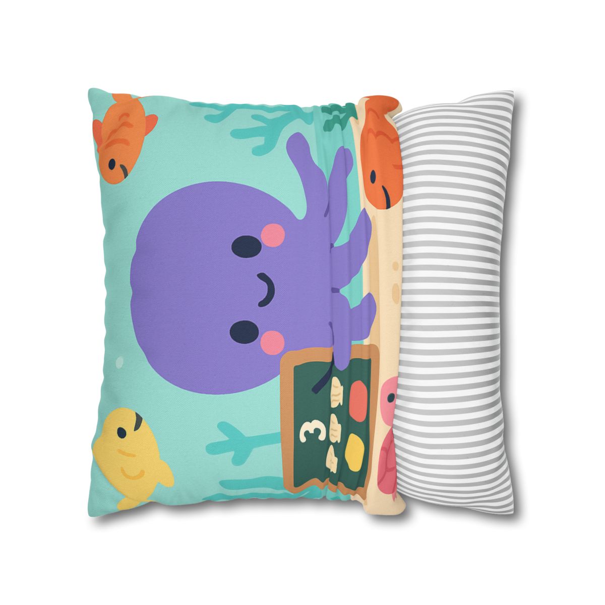 Coral Classroom Octopus custom pillow cases